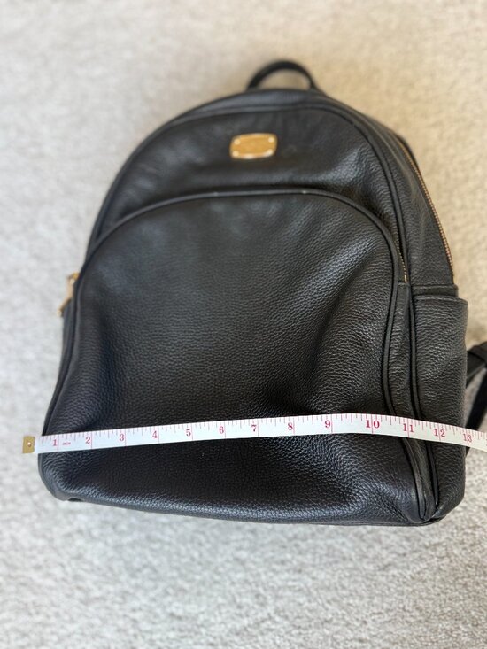 Michael Kors black leather backpack MSRP $299 main image 6